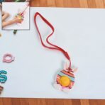 Cute Bunny-Shaped Pop It Fidget Toy Keychain (1 Pc) - Image 2