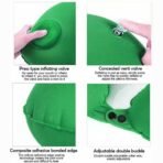 Inflatable U-Shape Travel Pillow Foldable Air Cushion Neck Support (1 Pc, Mix Color) - Image 4