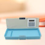 Double Sided Magnetic Geometry Box, Pencil Box with Calculator for Boys Art Plastic Pencil Box for Girls and Boys - Image 4