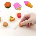 Mix Design Fancy Stylish Colorful Erasers (1 Set 3 Pc Set) - Image 4