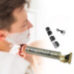 Men’s Hair Beard Trimmer Electric Clipper with Guide Combs, Oil Cleaning Brush - Image 3