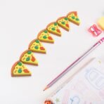 3D Pizza Slice Erasers ? Fun Colorful Stationery for Kids & Adults - Image 3