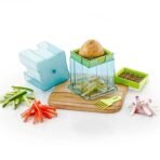 2-in-1 Potato Chipper Slicer, French Fries Maker with Two for Finger Chips, Plastic Kitchen Accessory, Vegetable Fruit Cutter (1 Pc)