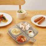 Plastic Kitchen Trays for Serving (4 Compartment 1 Pc) - Image 2