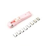 Portable Paper Clamp Dispenser Set | Handheld Fast Paper Fastener & Clip Loader | Reusable Clam Clip System for Office & Home