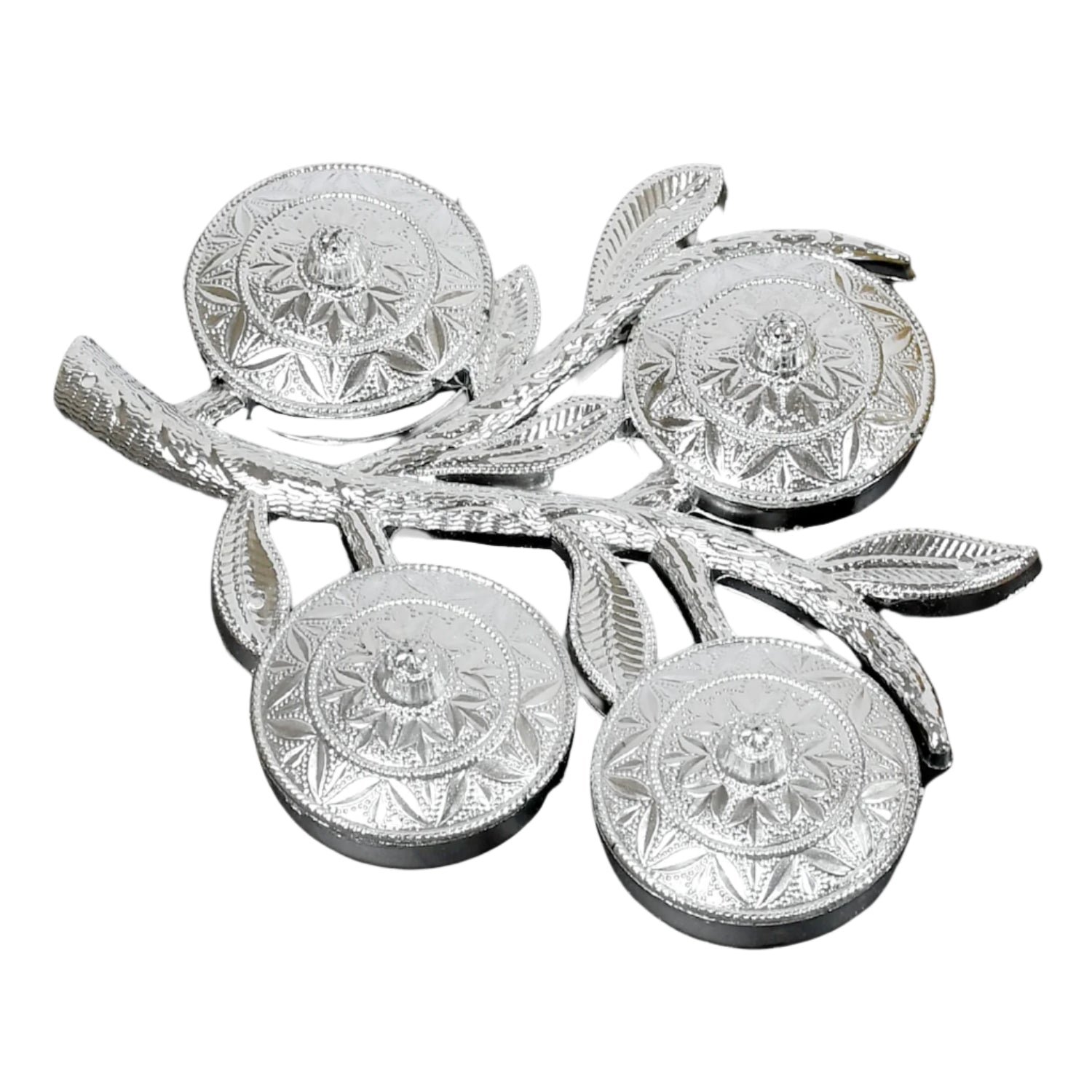 1_048be76b-6dd3-48e5-9c49-d49abb46e730.jpg Tree Shape 4 Compartment Mukhwas Dani Serving Tray for Home & Kitchen Use - Image 1