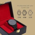 Presents Luxury Watch Box for Men ? Premium Black Leather Single Watch Case with Red Velvet Interior ? Travel-Friendly Watch Storage & Display Box with Secure Lock (Black) - Image 2