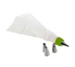 CAKE DECORATING NOZZLE WITH PIPING BAG STAINLESS STEEL PIPING CREAM FROSTING NOZZLES