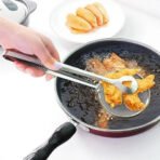 2In1 Stainless Steel Filter Spoon with Clip Food Kitchen Oil-Frying Multi-Functional - Image 3