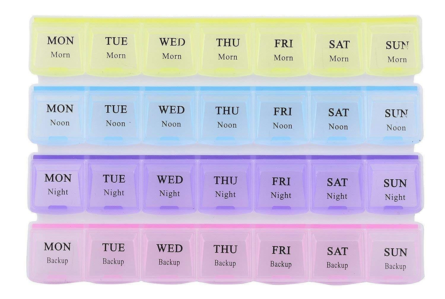 61_kkfS5xSL._SL1500.jpg Pill Organizer (4 pcs): Compact, Travel-Friendly Set for Easy Access to Your Daily Pills and Supplements - Image 1