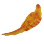 Tropical Macaw Parrot Wall Statue/Hanging Figurine - Vibrant Orange & Yellow Resin Sculpture - Exotic Bird Decor for Garden, Patio or Home - Image 2